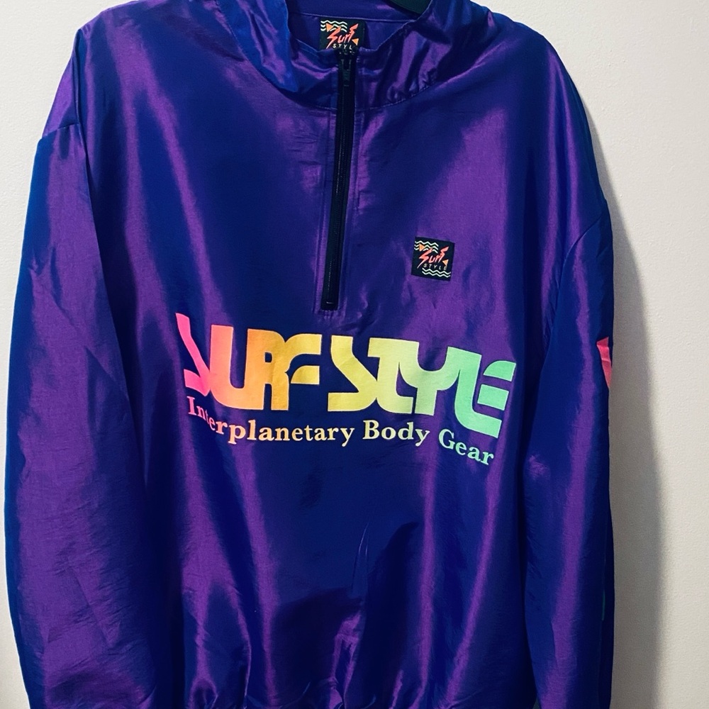 Surf Style Vibrant Purple Jacket vintage - Picture 2 of 5